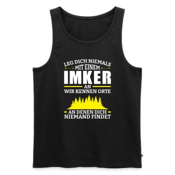 Imker Bienen Imkern Geschenk - Männer Premium Bio Tank Top - Schwarz - Vorne - Michal (187cm)