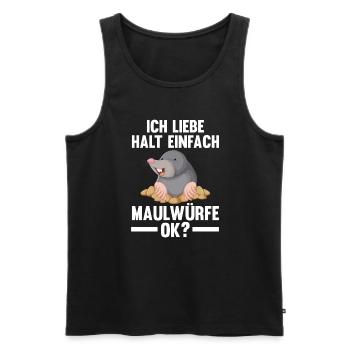 Maulwurf Garten Maulwürfe Geschenk - Männer Premium Bio Tank Top - Schwarz - Vorne - Michal (187cm)
