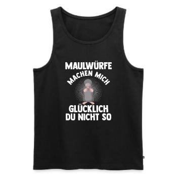 Maulwurf Garten Mole Geschenk - Männer Premium Bio Tank Top - Schwarz - Vorne - Michal (187cm)