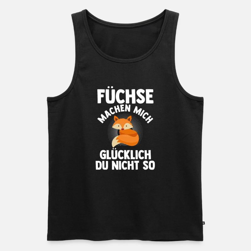 Fuchs Tier Fuchs Geschenk - Männer Premium Bio Tank Top - Schwarz