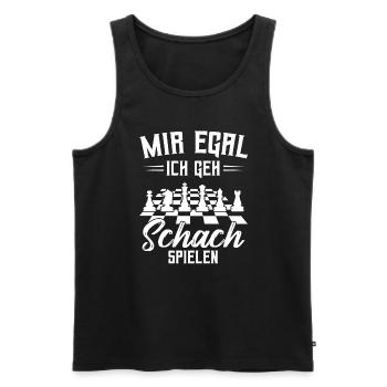 Schach Spieler Schachbrett Geschenk - Männer Premium Bio Tank Top - Schwarz - Vorne - Michal (187cm)