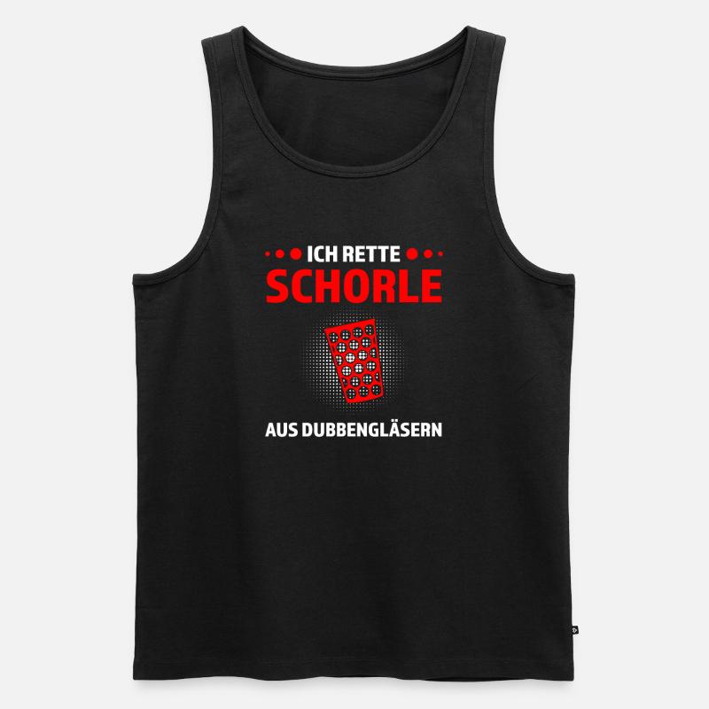 Schorle Pfälzer Pälzer Geschenk - Männer Premium Bio Tank Top - Schwarz