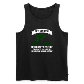 Garten Opa Pflanzen Gärtner Geschenk - Männer Premium Bio Tank Top - Schwarz - Vorne - Michal (187cm)