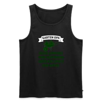 Garten Opa Pflanzen Gartenarbeit Geschenk - Männer Premium Bio Tank Top - Schwarz - Vorne - Michal (187cm)