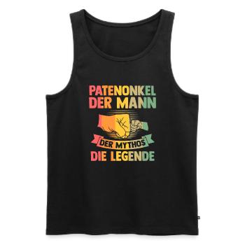 Onkel & Nichte Familie Onkel Geschenk - Männer Premium Bio Tank Top - Schwarz - Vorne - Michal (187cm)