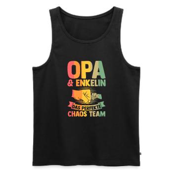 Patenonkel Patensohn Taufpate Geschenk - Männer Premium Bio Tank Top - Schwarz - Vorne - Michal (187cm)