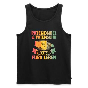 Patenonkel Patentochter Pate Geschenk - Männer Premium Bio Tank Top - Schwarz - Vorne - Michal (187cm)