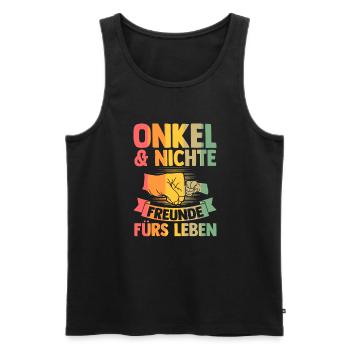Stiefvater Stieftochter Bonus Papa Geschenk - Männer Premium Bio Tank Top - Schwarz - Vorne - Michal (187cm)