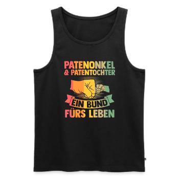 Opa & Enkel Familie Enkel Geschenk - Männer Premium Bio Tank Top - Schwarz - Vorne - Michal (187cm)