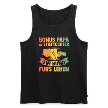 Onkel & Nichte Familie Onkel Geschenk - Männer Premium Bio Tank Top - Schwarz - Vorne - Michal (187cm)