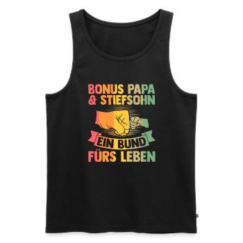 Opa & Enkelin Familie Enkelin Geschenk - Männer Premium Bio Tank Top - Schwarz - Vorne - Michal (187cm)