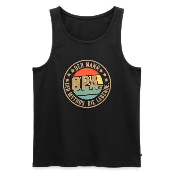 Onkel & Neffe Familie Onkel Geschenk - Männer Premium Bio Tank Top - Schwarz - Vorne - Michal (187cm)