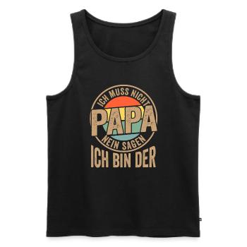 Onkel & Nichte Familie Onkels Geschenk - Männer Premium Bio Tank Top - Schwarz - Vorne - Michal (187cm)