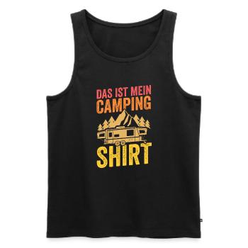 Camping Camper Campen Geschenk - Männer Premium Bio Tank Top - Schwarz - Vorne - Michal (187cm)