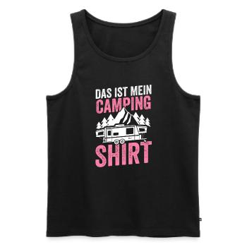 Camping Camper Campen Geschenk - Männer Premium Bio Tank Top - Schwarz - Vorne - Michal (187cm)