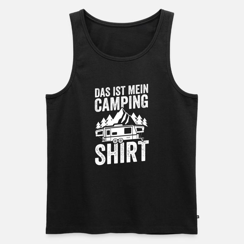 Camping Camper Campingplatz Geschenk - Männer Premium Bio Tank Top - Schwarz