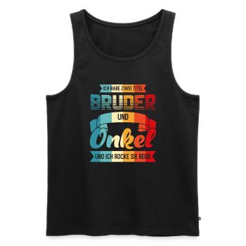 Bruder & Onkel Familie Bruder Geschenk - Männer Premium Bio Tank Top - Schwarz - Vorne - Michal (187cm)