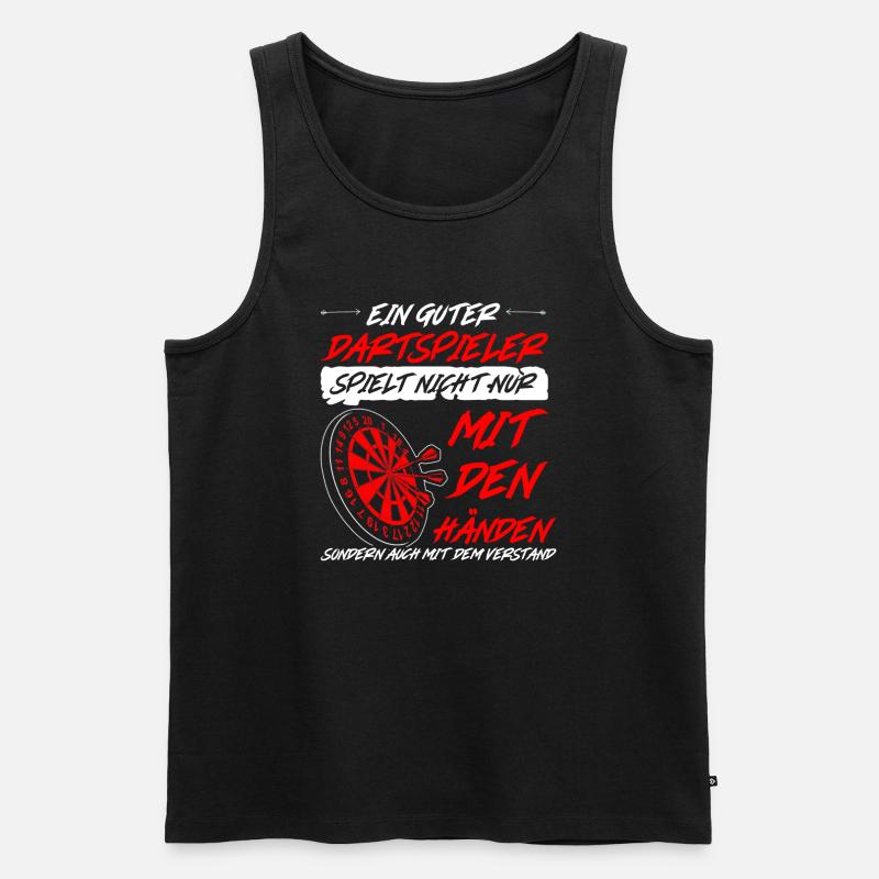 Darts Darten Dartboard Geschenk - Männer Premium Bio Tank Top - Schwarz