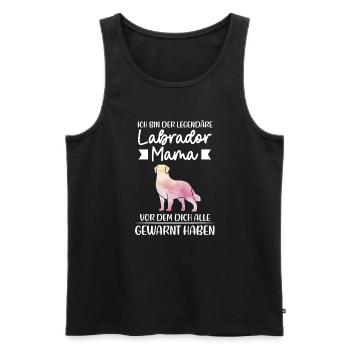 Labrador Mama Hund Labbi Mama Geschenk - Männer Premium Bio Tank Top - Schwarz - Vorne - AI Model Male 178 light (178cm)