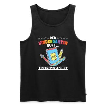 Kindergartenkind Kindergarten Kindergartenanfang G - Männer Premium Bio Tank Top - Schwarz - Vorne - Michal (187cm)