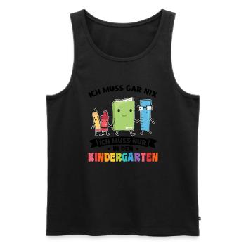 Kindergartenkind Kindergarten Kindergartenanfang G - Männer Premium Bio Tank Top - Schwarz - Vorne - Michal (187cm)