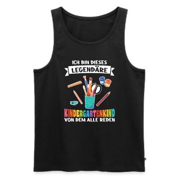 Kindergartenanfang Kindergarten Kindergartenkind G - Männer Premium Bio Tank Top - Schwarz - Vorne - Michal (187cm)