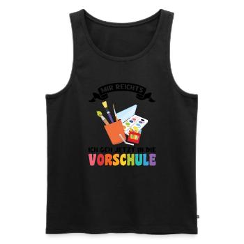 Kindergarten Abschied Vorschule Vorschulpädagoge G - Männer Premium Bio Tank Top - Schwarz - Vorne - Michal (187cm)
