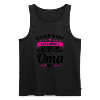 Oma Mutter Tag Omi Geschenk - Männer Premium Bio Tank Top - Schwarz - Vorne - AI Model Male 178 light (178cm)