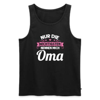 Oma Mutter Tag Omi Geschenk - Männer Premium Bio Tank Top - Schwarz - Vorne - AI Model Male 178 light (178cm)