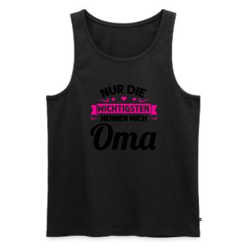 Oma Mutter Tag Omi Geschenk - Männer Premium Bio Tank Top - Schwarz - Vorne - AI Model Male 178 light (178cm)