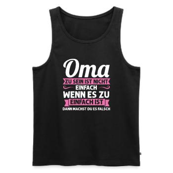 Oma Mutter Tag Omi Geschenk - Männer Premium Bio Tank Top - Schwarz - Vorne - AI Model Male 178 light (178cm)