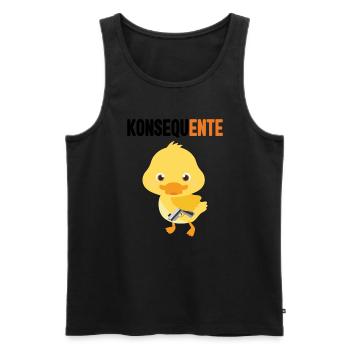 Lustig Ironie Ente Ente Sarkasmus Geschenk - Männer Premium Bio Tank Top - Schwarz - Vorne - Michal (187cm)