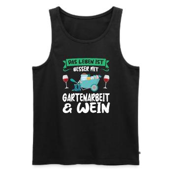 Gartenarbeit Wein Gartenbau Geschenk - Männer Premium Bio Tank Top - Schwarz - Vorne - Michal (187cm)