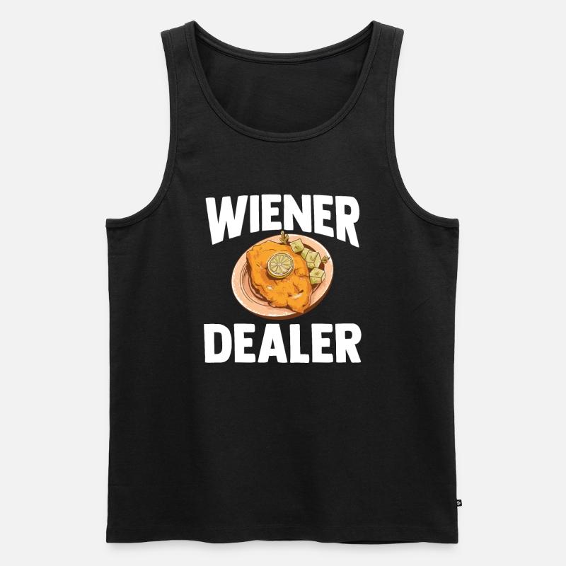 Schnitzel Wiener Schweineschnitzel Geschenk - Männer Premium Bio Tank Top - Schwarz
