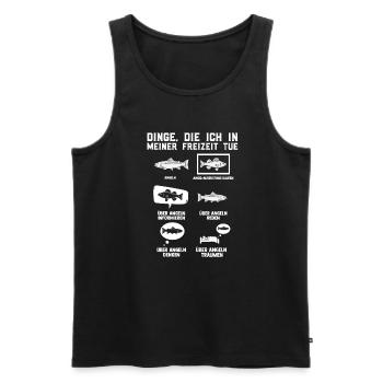 Angeln Fische Angler Geschenk - Männer Premium Bio Tank Top - Schwarz - Vorne - Michal (187cm)