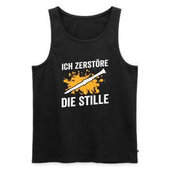 Klarinette Musik Klarinetten Geschenk - Männer Premium Bio Tank Top - Schwarz - Vorne - Michal (187cm)