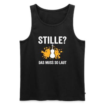 Cello Musik Musik Instrument Geschenk - Männer Premium Bio Tank Top - Schwarz - Vorne - Michal (187cm)