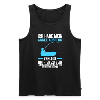 Angeln Fische Fischer Geschenk - Männer Premium Bio Tank Top - Schwarz - Vorne - Michal (187cm)