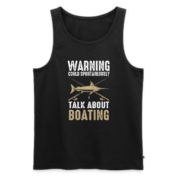 Angeln Fische Fischer Geschenk - Männer Premium Bio Tank Top - Schwarz - Vorne - Michal (187cm)