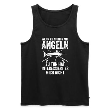Angeln Fische Fischer Geschenk - Männer Premium Bio Tank Top - Schwarz - Vorne - Michal (187cm)