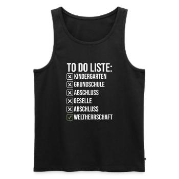 Abschluss Prüfung Schulabschluss Geschenk - Männer Premium Bio Tank Top - Schwarz - Vorne - Michal (187cm)