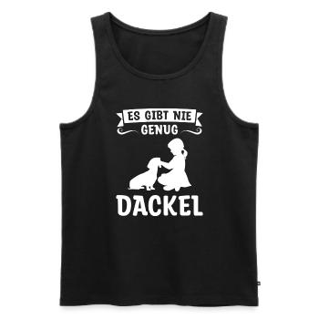 Dackel Hund Hunde Geschenk - Männer Premium Bio Tank Top - Schwarz - Vorne - Michal (187cm)
