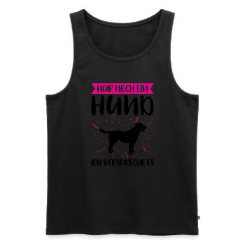 Hund Haustier Hunde Geschenk - Männer Premium Bio Tank Top - Schwarz - Vorne - Michal (187cm)