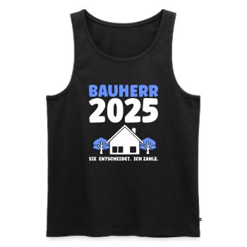 Bauherr Traumhaus Bauherrin Geschenk - Männer Premium Bio Tank Top - Schwarz - Vorne - Michal (187cm)