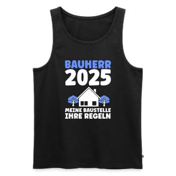 Bauherr Traumhaus Bauherrin Geschenk - Männer Premium Bio Tank Top - Schwarz - Vorne - Michal (187cm)