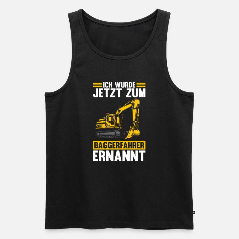 Bagger Fahrer Bagger Bauen Geschenk - Männer Premium Bio Tank Top - Schwarz