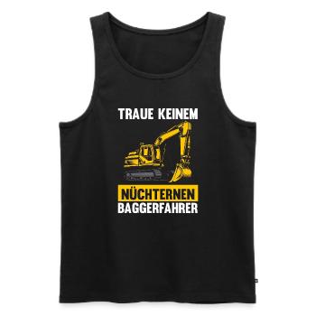 Bagger Fahrer Bagger Bauen Geschenk - Männer Premium Bio Tank Top - Schwarz - Vorne - AI Model Male 178 light (178cm)