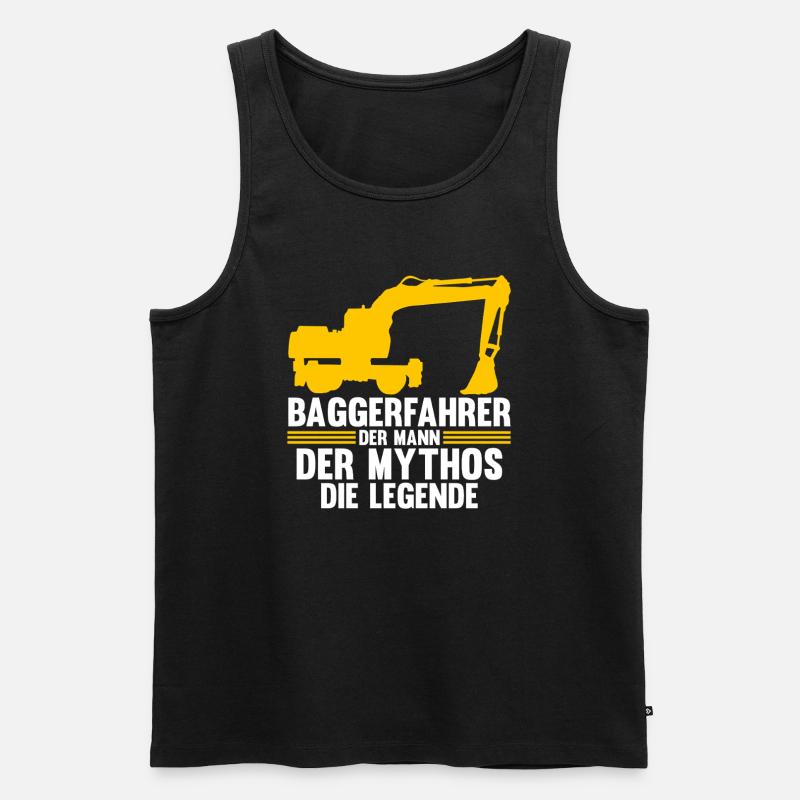 Bagger Fahrer Bagger Bauen Geschenk - Männer Premium Bio Tank Top - Schwarz