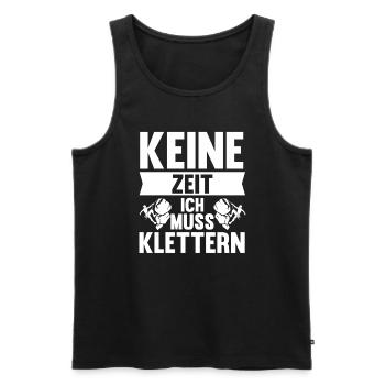 Berge Klettern Kletter Geschenk - Männer Premium Bio Tank Top - Schwarz - Vorne - AI Model Male 178 light (178cm)