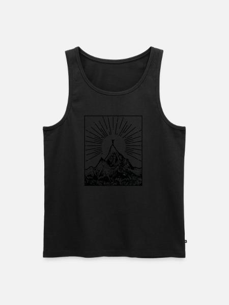 HIKING hiking mountain gift - Men's Premium Organic Tank Top - black